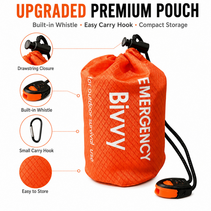 2 Pack Emergency Sleeping Bag, - Emergency Whistle Loud recension och pris