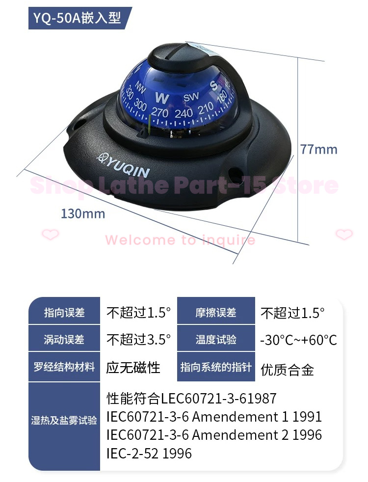 for YQ-50 Type Magnetic Compas - Compass Lensatic recension och pris