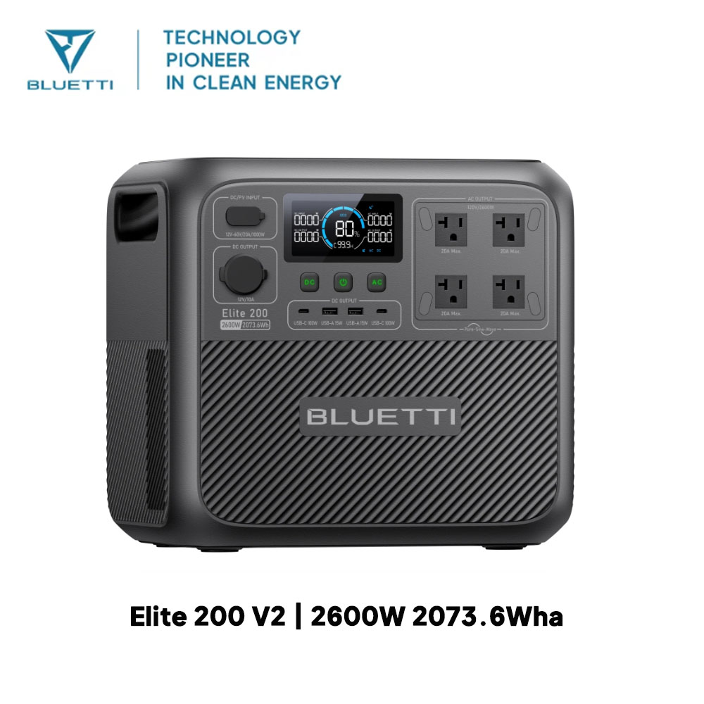 【Renew】BLUETTI Elite 200 V2 Po - Solar Emergency Charger recension och pris
