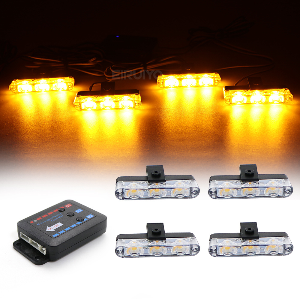 4x 3 LED Grill Car LED Strobe  - Sos Light Strobe recension och pris