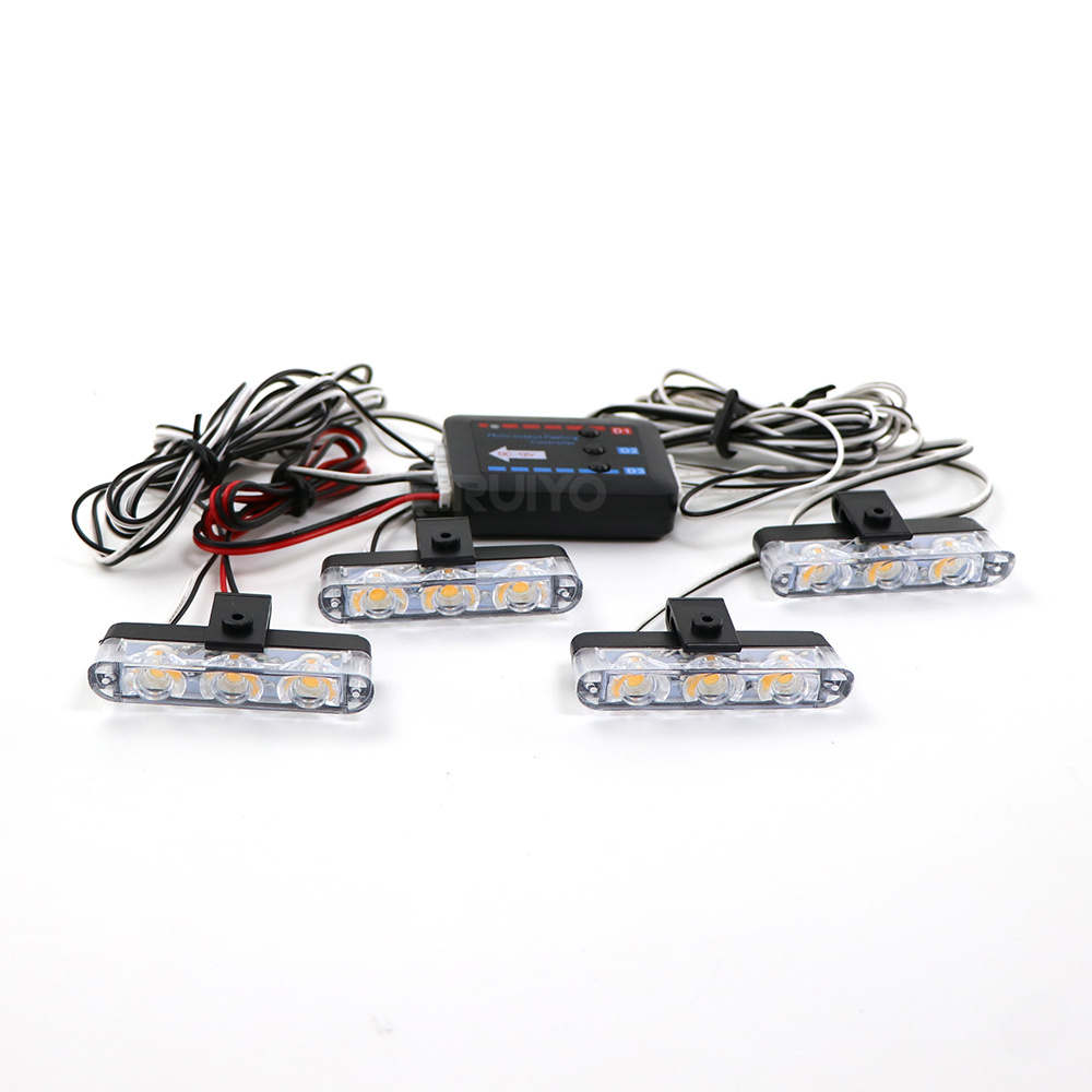 4x 3 LED Grill Car LED Strobe  - Sos Light Strobe recension och pris